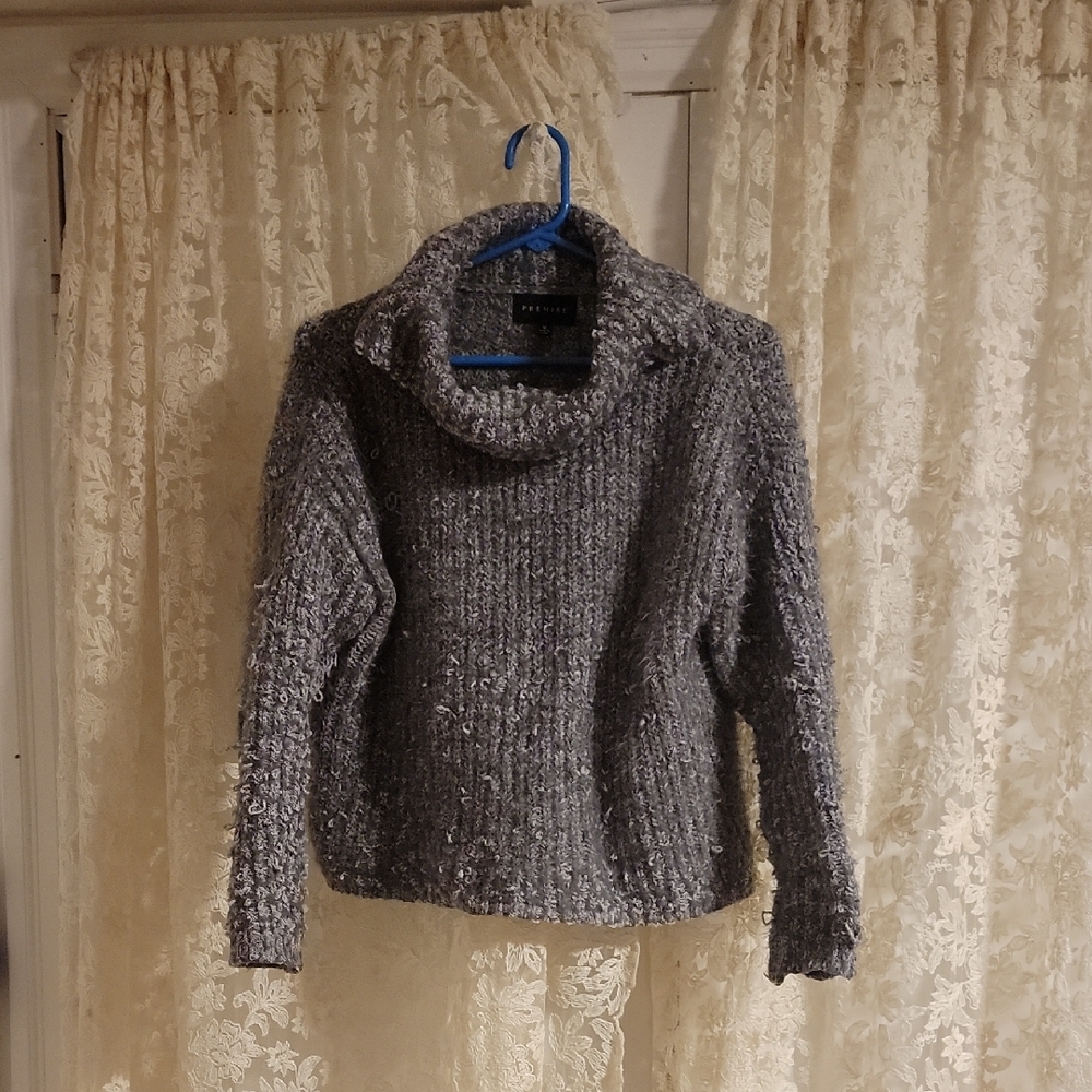 Premise Charcoal Cowl Neck Sweater